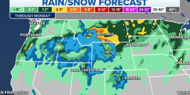 Rain and snow in the Northwest