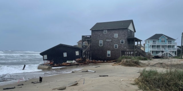 Cape Hatteras National Seashore confirmed reports of an unoccupied house collapse at 24235 Ocean Drive, Rodanthe, N.C.