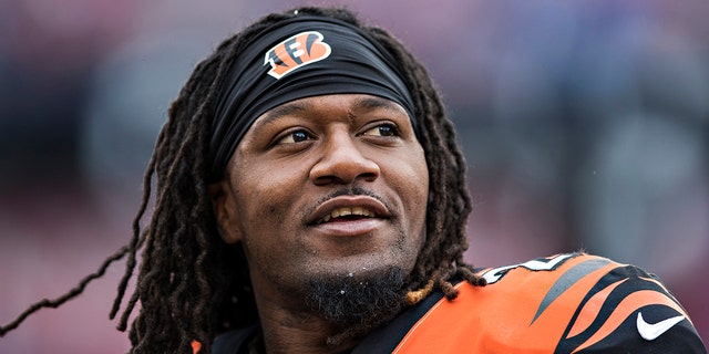Adam Jones #24 of the Cincinnati Bengals on the sidelines during a game against the Tennessee Titans at Nissan Stadium on November 12, 2017 in Nashville, Tennessee.