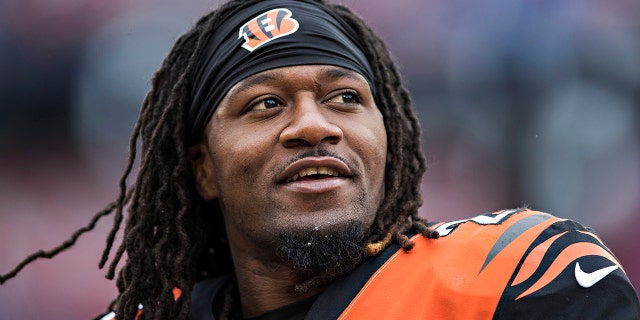 Adam Jones #24 of the Cincinnati Bengals on the sidelines during a game against the Tennessee Titans at Nissan Stadium on November 12, 2017 in Nashville, Tennessee.