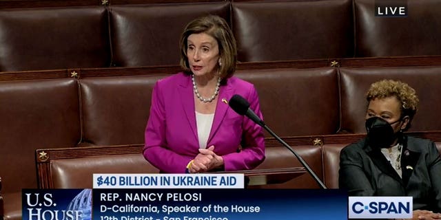 Speaker of the House Nancy Pelosi speaks on the House floor on May 10, 2022. She has repeatedly stalled action on a bill to protect federal judges. (Screenshot/C-SPAN)