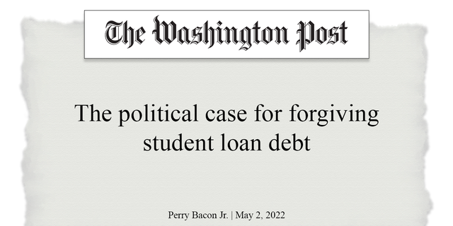 Washington Post columnist Perry Bacon wrote a column titled 