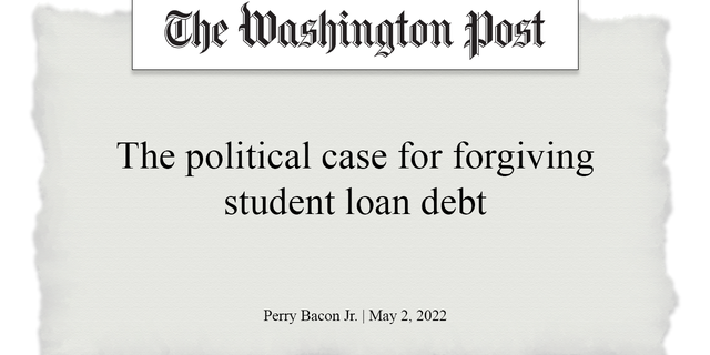 Washington Post columnist Perry Bacon wrote a column titled 