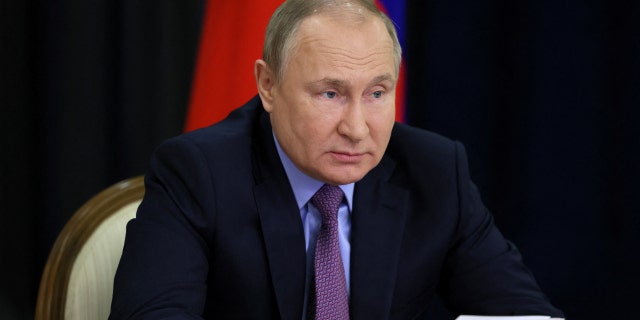 Russian President Vladimir Putin will chair the Conference on the National Transport Industry on May 24, 2022 in Sochi, Russia, via Videolink. 