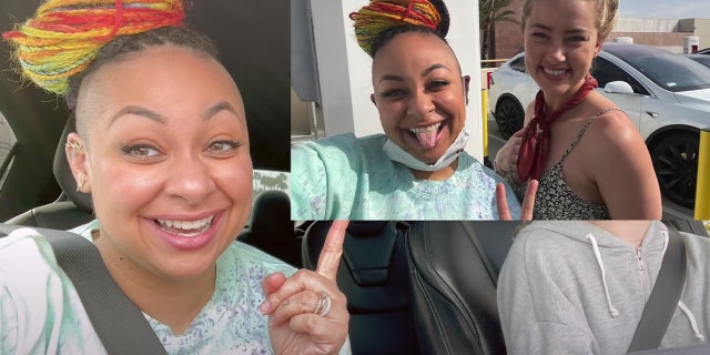 A screenshot of Raven-Symoné from her YouTube video.