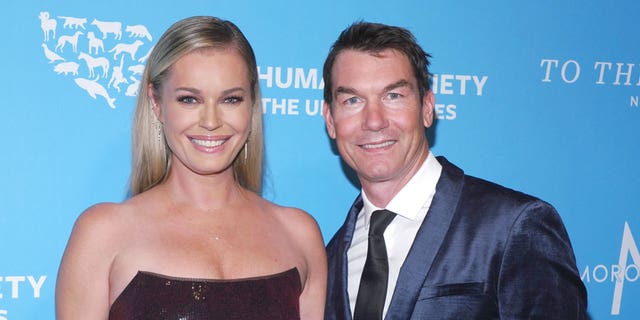 Rebecca Romijn and Jerry O'Connell attend The Humane Society of The United States To the Rescue! New York Gala at Cipriani 42nd Street on Nov. 15, 2019, in New York City.