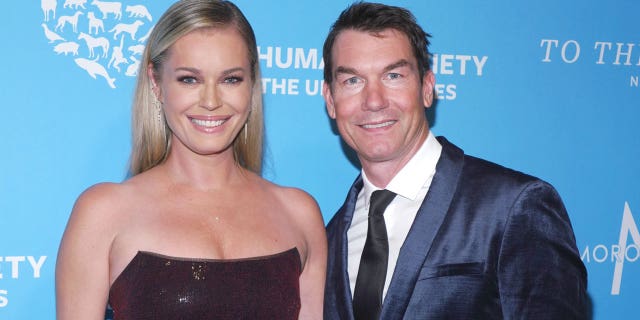 Rebecca Romijn and Jerry O'Connell attend The Humane Society of The United States To the Rescue! New York Gala at Cipriani 42nd Street on Nov. 15, 2019, in New York City.