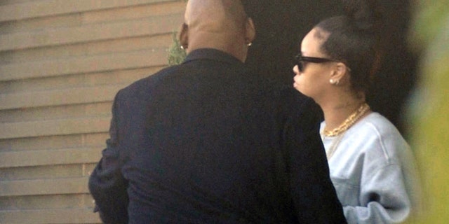 Rihanna is spotted for the first time since giving birth to a baby boy.