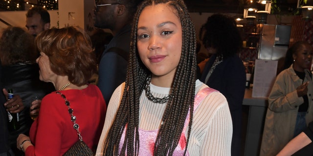 Ruby Barker attends the press night performance of "Running With Lions" at The Lyric Hammersmith Feb. 15, 2022, in London.