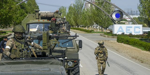 On Sunday, May 1, a Russian convoy is standing on the road to the Zaporizhia nuclear power plant in southeastern Ukraine. 