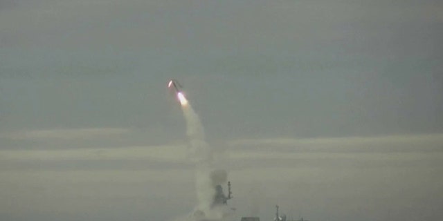 Russia said it tested a hypersonic cruise missile in the Barents Sea, May 28, 2022.
