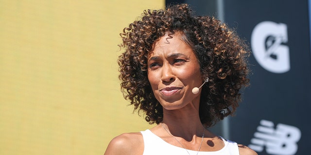 SportsCenter anchor Sage Steele at the espnW Women + Sports Summit at The Resort at Pelican Hill Oct. 23, 2019, in Newport Beach, Calif.
