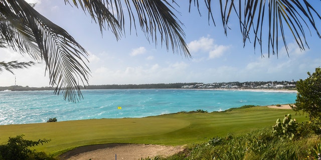 FILE - View of the 11th green during the second round of the Korn Ferry Tour's The Bahamas Great Exuma Classic at Sandals Emerald Bay golf course on Jan. 13, 2020 in Great Exuma, Bahamas. 