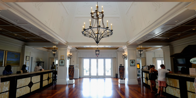 Part of the interior at the Sandals Emerald Bay resort.