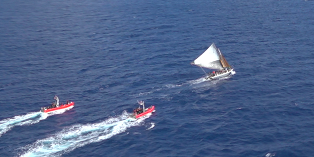 Two Coast Guard cutters stopped a Haitian boat Monday attempting to make it to the U.S. 