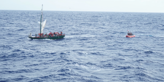 Friday, the Coast Guard stopped a boat with 102 Haitians onboard. 