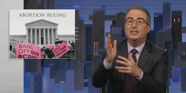 HBO "Last Week Tonight" host John Oliver laments the possible end of Roe v. Wade.
