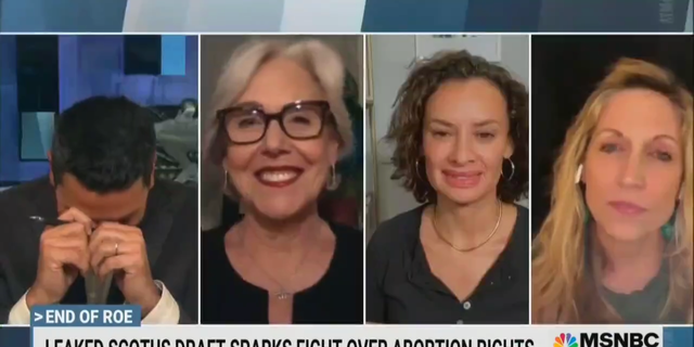 MSNBC host Ayman Mohyeldin found it hysterical on Sunday when a guest declared she wanted to "make sweet love" to whoever leaked a draft decision indicating the Supreme Court could overturn Roe v. Wade.