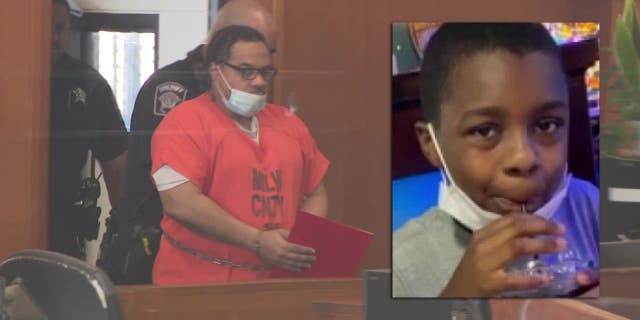 Andrez Martina convicted of killing his 12-year-old grandson with a sledgehammer and several other weapons after accusing the boy of stealing money.