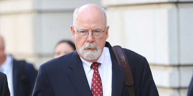 Special Counsel John Durham departs the U.S. Federal Courthouse after opening arguments in the trial of Attorney Michael Sussmann, where Durham is prosecuting Sussmann on charges that Sussmann lied to the FBI while providing information about later discredited allegations of communications between the 2016 presidential campaign of former President Donald Trump and Russia, in Washington, May 17, 2022. 