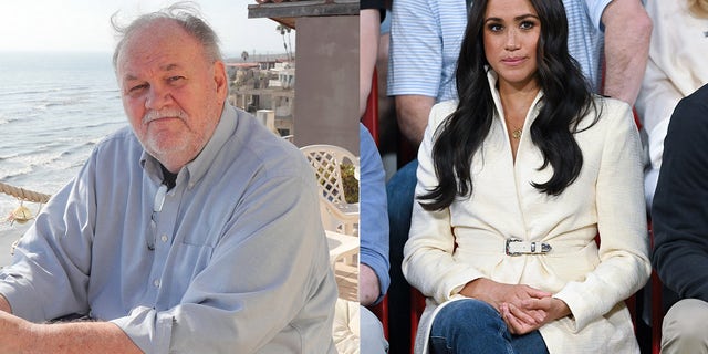 Meghan Markle's estranged father Thomas Markle (pictured in 2021) was reportedly unable to speak after a "caress" Monday evening. She was pictured at the Invictus Games in 2020.