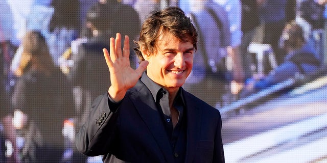 Tom Cruise attends the Japanese premiere of "Top Gun: Maverick" on May 24, 2022, in Yokohama.