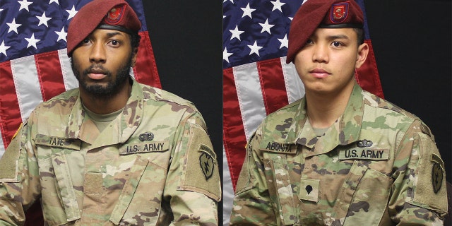 Pvt. Valsin David Tate Jr., left, and Spc. Wyne Lyndon Jacob Abonita were killed in a multi-vehicle accident in Anchorage, Alaska, the U.S. Army confirmed.