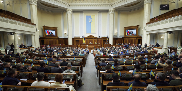 British Prime Minister Boris Johnson tore into Russian President Vladimir Putin during his speech to Ukraine's parliament on Tuesday, May 3.