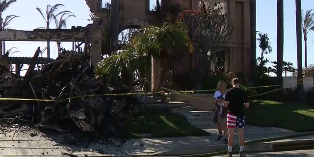 A California family is thanking firefighters who saved their U.S. flag and 9/11 mug cup from their home that was destroyed by the Coastal Fire.