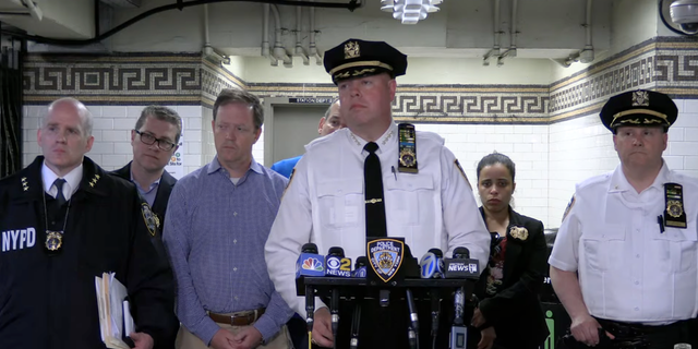 The New York City Police Department gives an update into the subway shooting on May 22.