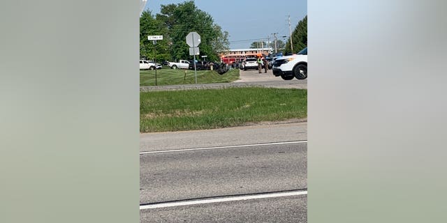 Photo shows police chase allegedly involving Casey White and Vicky White on May 9, 2022, leading up to their detainment