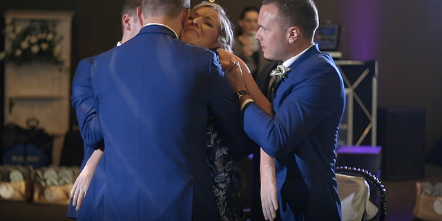 The professional wedding video that Zak Poirier uploaded to Instagram has gone viral with tens of thousands of views, and has been shared to various social media platforms. It shows the groom and his mom, Kathy, dancing at his wedding help from his two brothers. It's raised awareness about ALS.