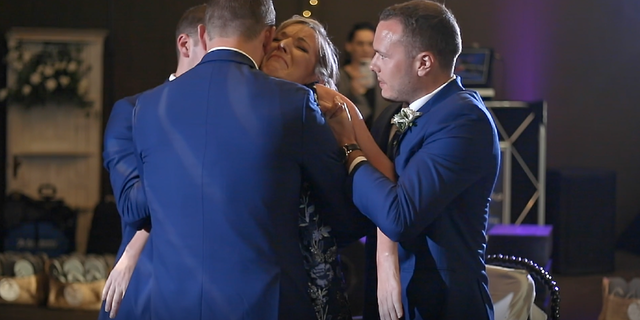 The professional wedding video that Zak Poirier uploaded to Instagram has gone viral with tens of thousands of views, and has been shared to various social media platforms. It shows the groom and his mom, Kathy, dancing at his wedding help from his two brothers. It's raised awareness about ALS.
