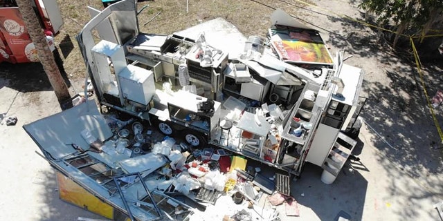 One person was severely burned when a food truck exploded at a seafood festival in Vero Beach on Saturday, authorities said.