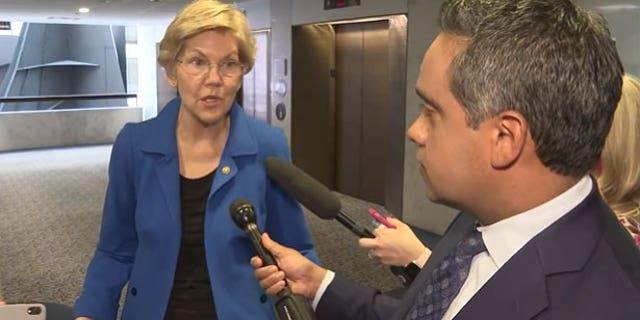 Sen. Elizabeth Warren, D-Mass., speaks with CNN's Manu Raju on May 11, 2022 in Washington, D.C. (Screenshot/The Hill)