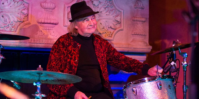 Alan White performs at Jonathan Cain and Friends at Rose Bar on April 8, 2017 in New York City.