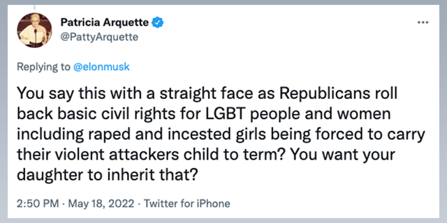 Actress Patricia Arquette slams Elon Musk for tweeting that Democrats are the