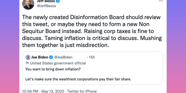 Amazon CEO Jeff Bezos skewers Biden's latest economic solution.