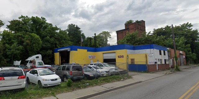 Body shop in the 100 block of South Warwick Avenue, Baltimore