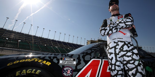 Busch drove a Jordan Brand-sponsored car at Kansas.