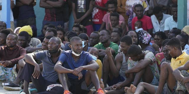 Haitian migrants wait to be processed and receive medical attention at a tourist campground in Sierra Morena, in the Villa Clara province of Cuba Wednesday, May 25, 2022.