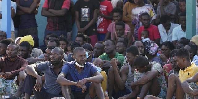 Haitian migrants wait to be processed and receive medical attention at a tourist campground in Sierra Morena, in the Villa Clara province of Cuba Wednesday, May 25, 2022.