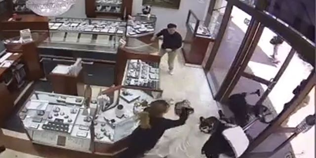 Princess Bride Diamonds surveillance video shows workers battling thieves and catching thieves at the Bella Terra mall in Huntington Beach, California. 