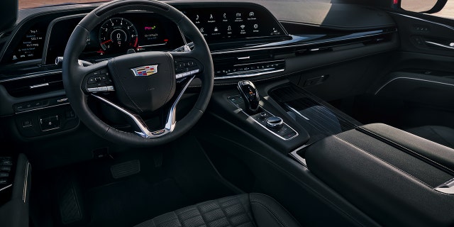 The Escalade-V's interior is loaded with luxury features.