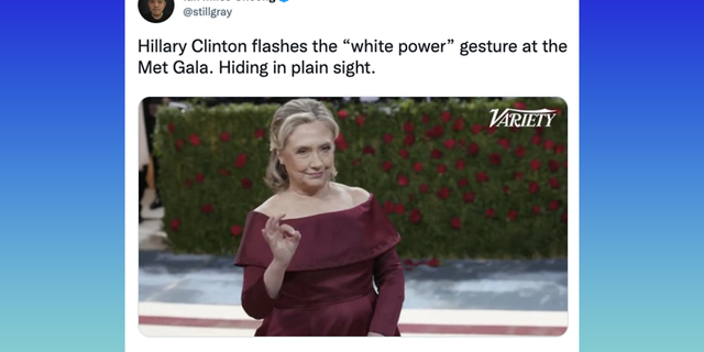 Conservative commentator Ian Miles Cheong mocks Hillary Clinton's Met Gala appearance.
