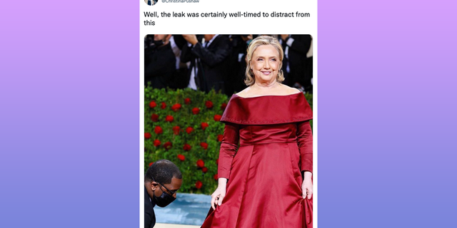 DeSantis spokesperson Christina Pushaw mocks Hillary Clinton's Met Gala appearance.