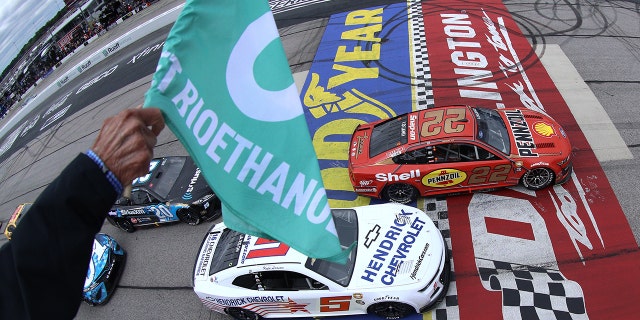 Logano started the Goodyear 400 on pole position.