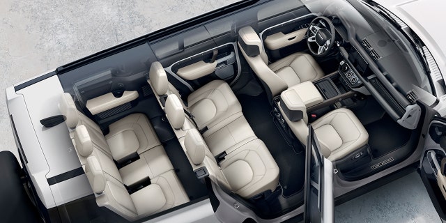 The Defender 130 has three rows of seating.