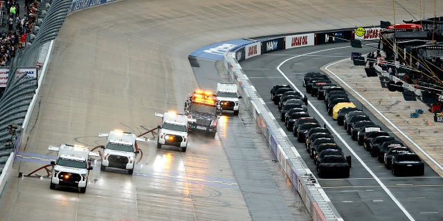 The end of Cup Series race at Dover was postponed from Sunday to Monday due to rain.