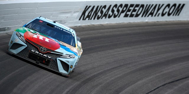 Kyle Busch finished third at Kansas.